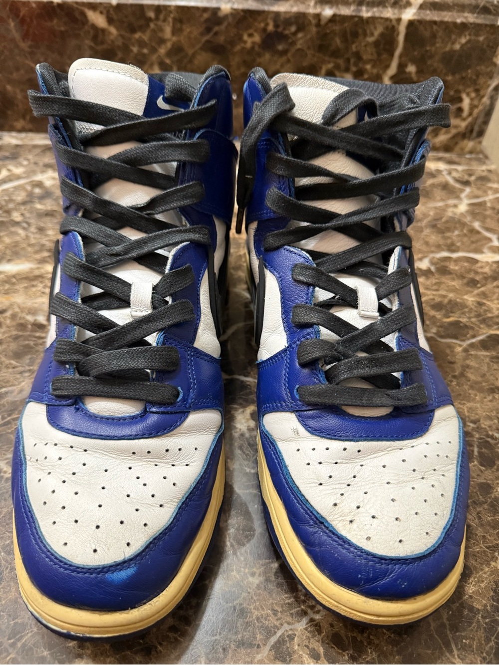 Nike Men’s High-Top Sneakers - White & Blue